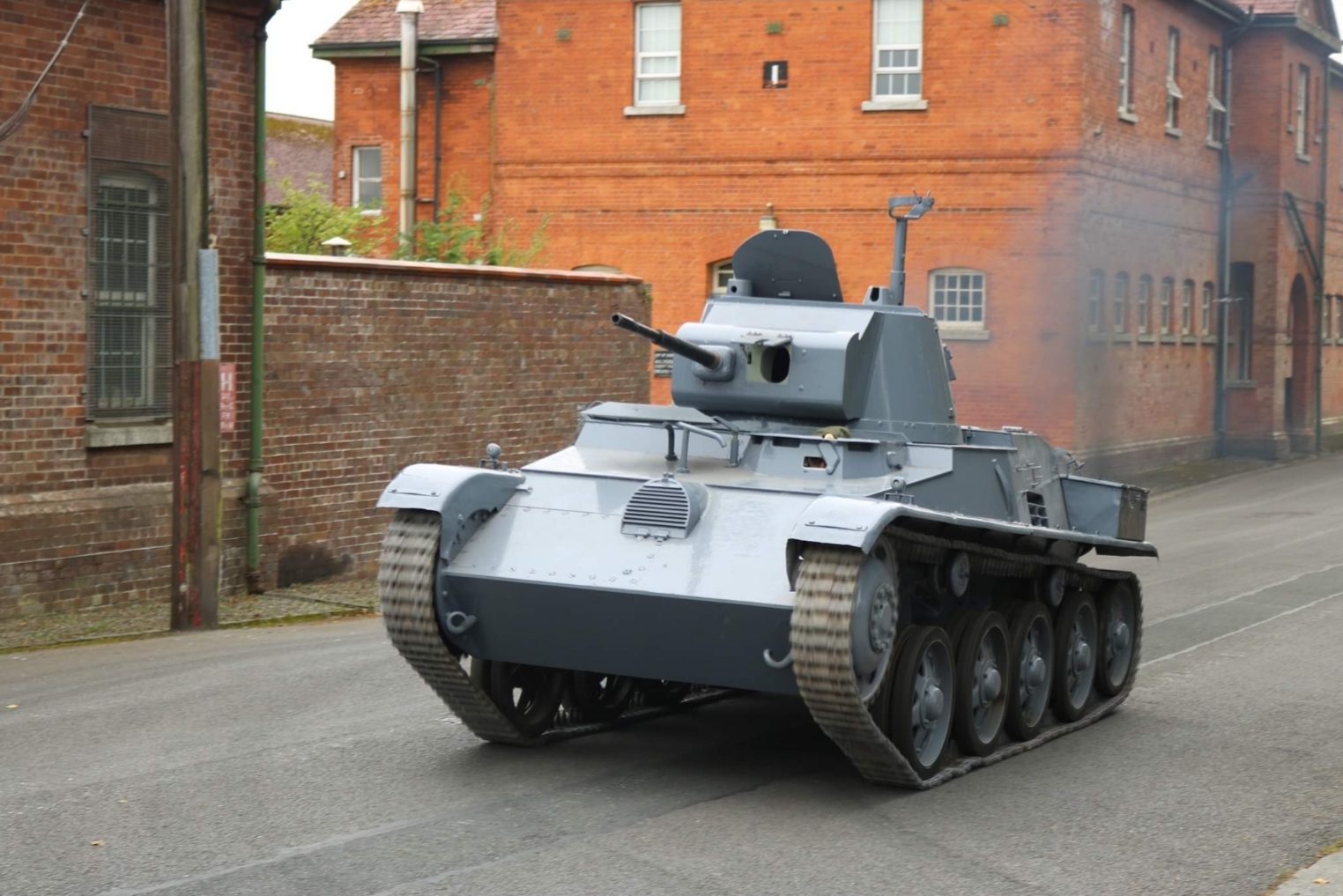 irish defence force 1 Landsverk L-60 driving along a road
