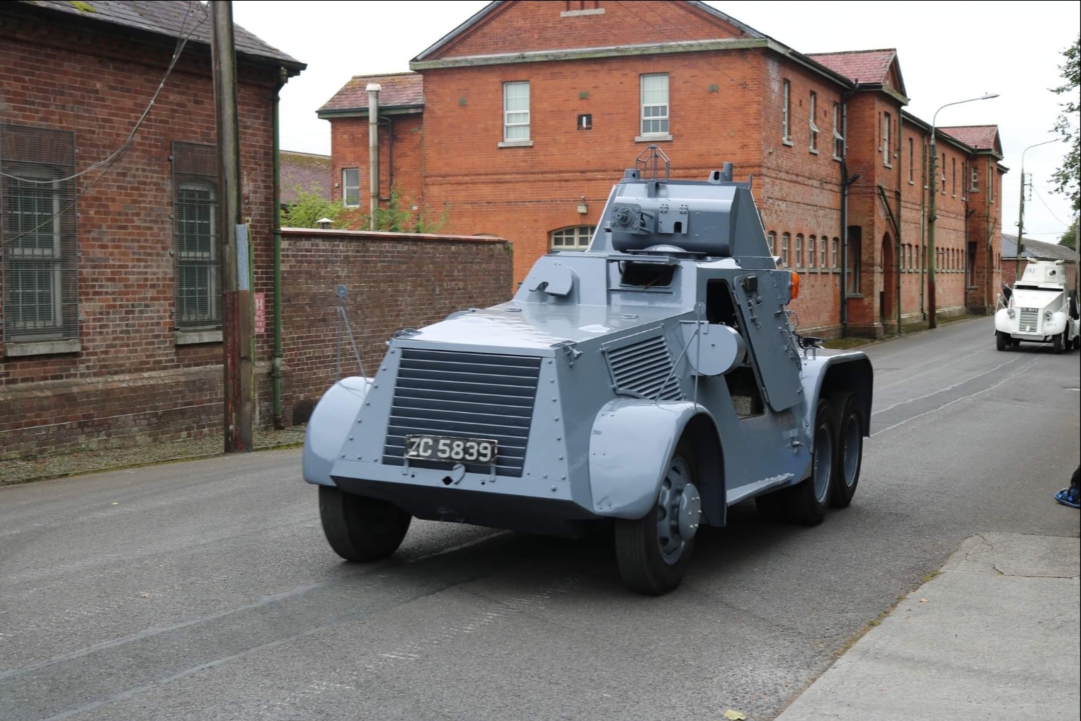 irish defence force 2 Landsverk L-180 driving along a road
