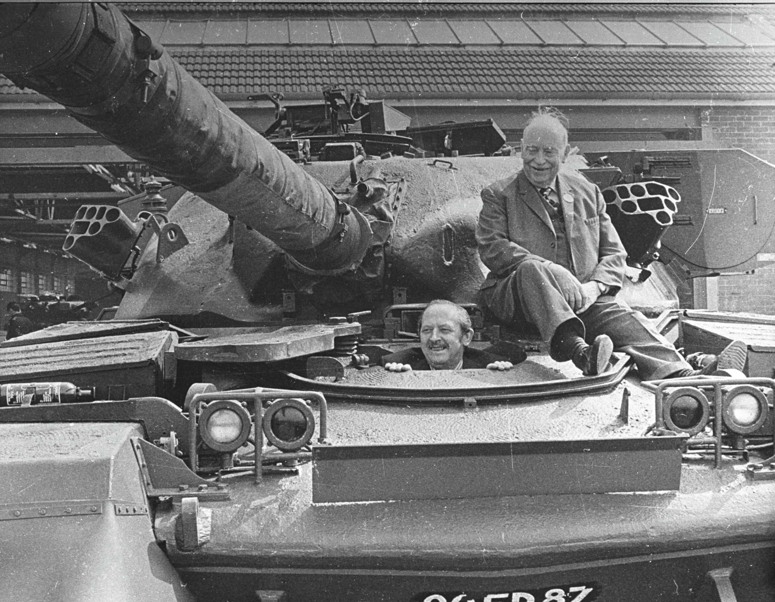 Bob Foote and Pip Gardner in Tidworth in 1983