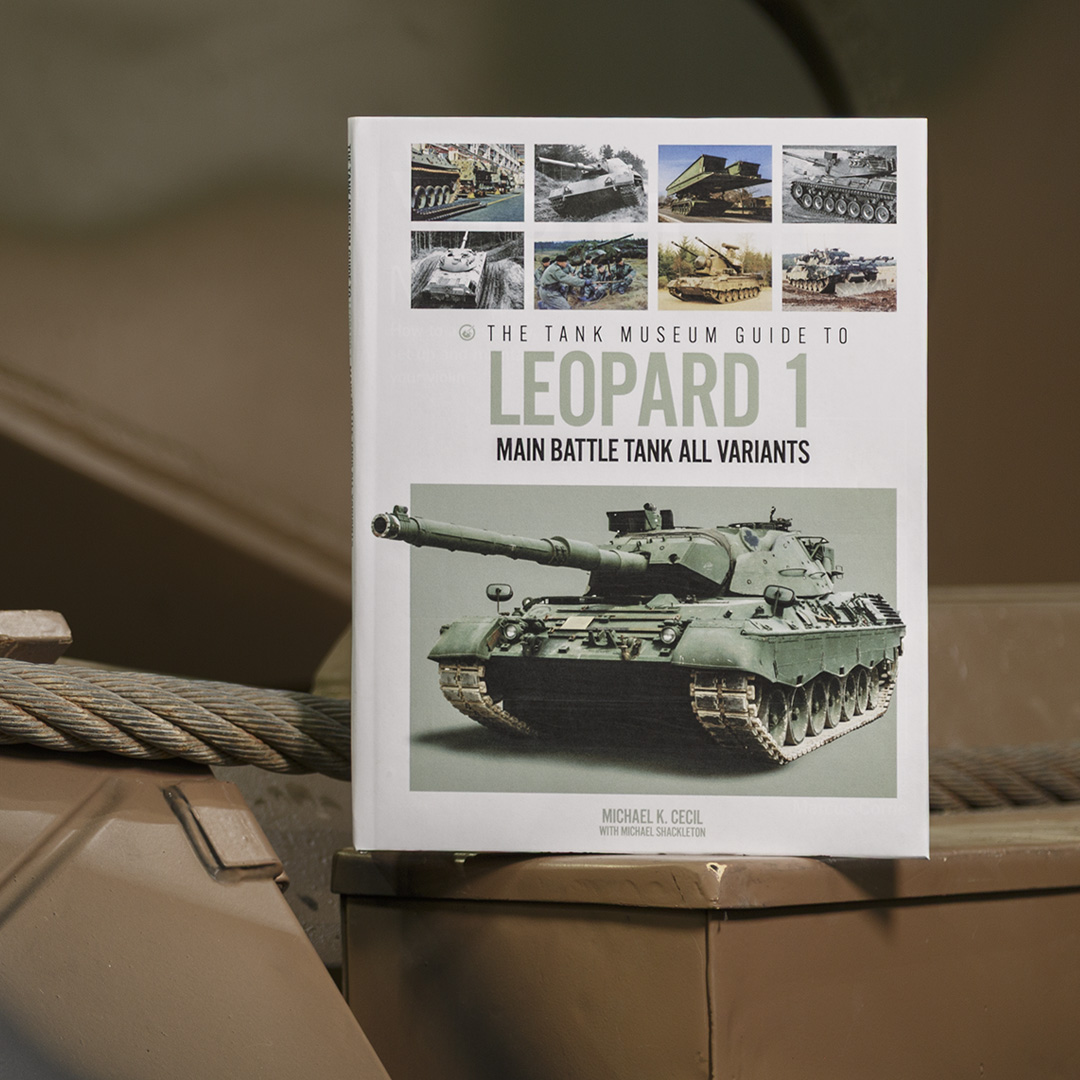 Leopard 1 book Guide to Leopard 1 book sat on top of Leopard tank