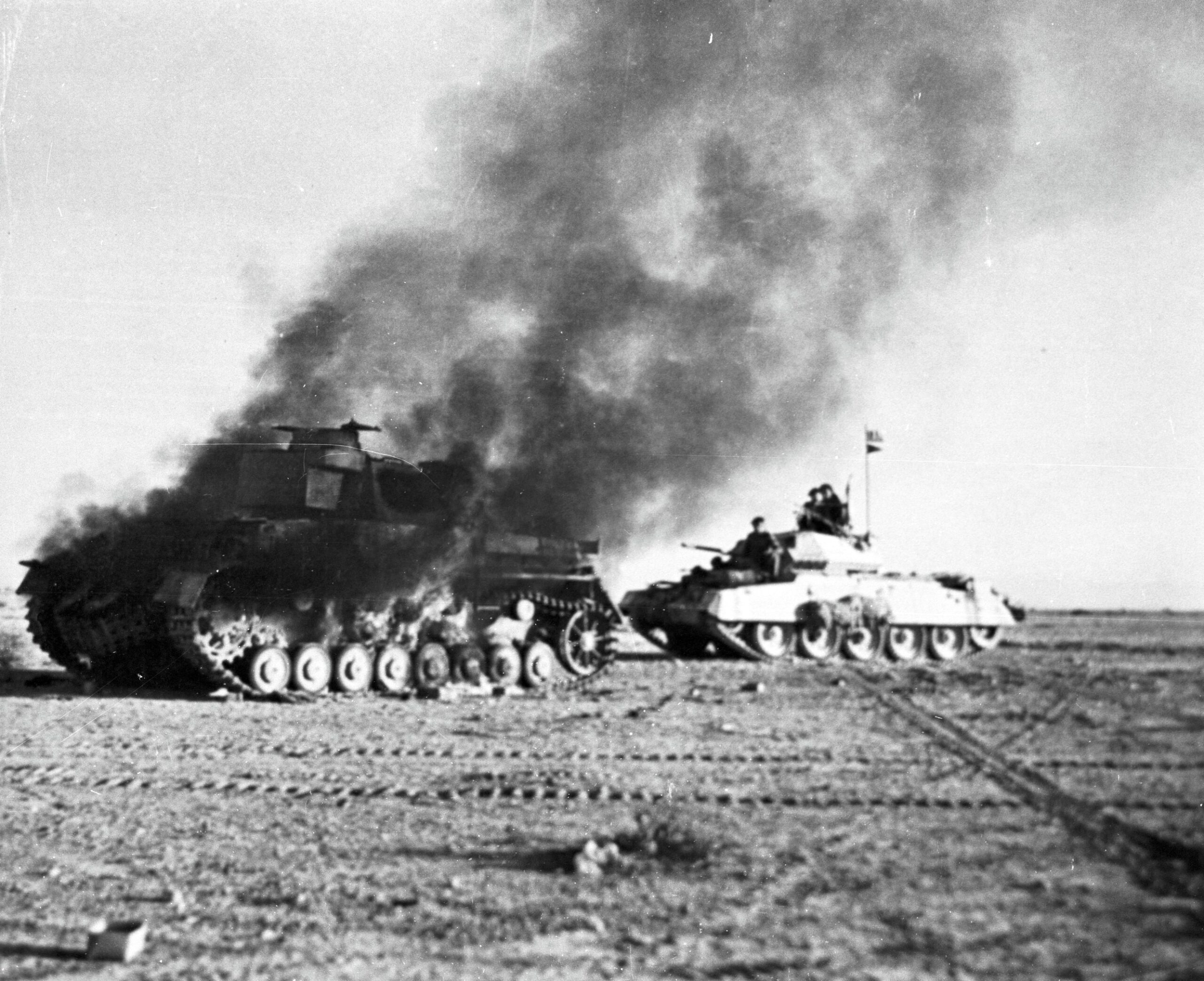Whilst it was increasingly outdated, the Crusader’s 2pdr gun was still capable against the German Panzer IV. Whilst it was increasingly outdated, the Crusader’s 2pdr gun was still capable against the German Panzer IV.