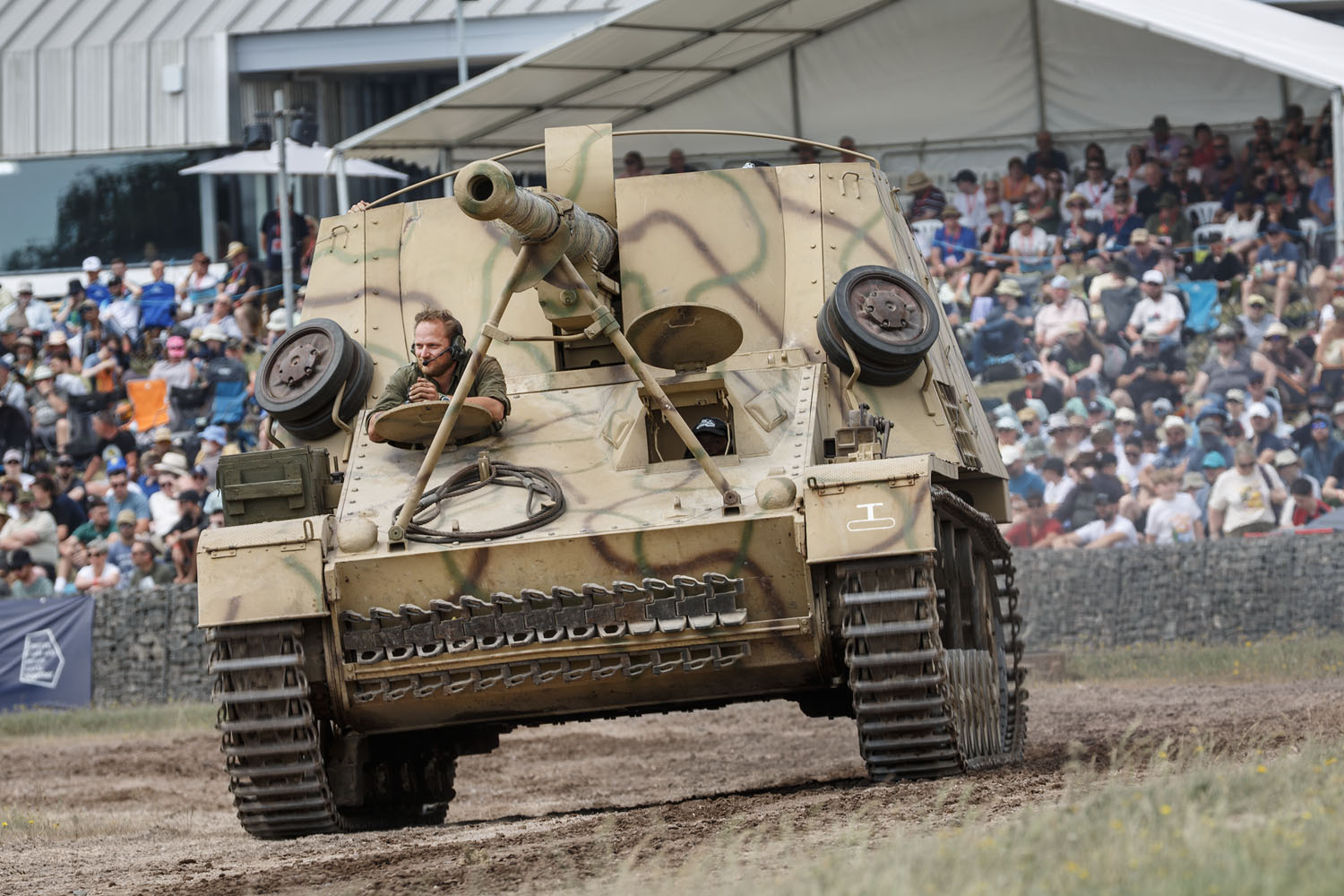 The Nashorn tank destroyer, the only running one of its kind in the world.