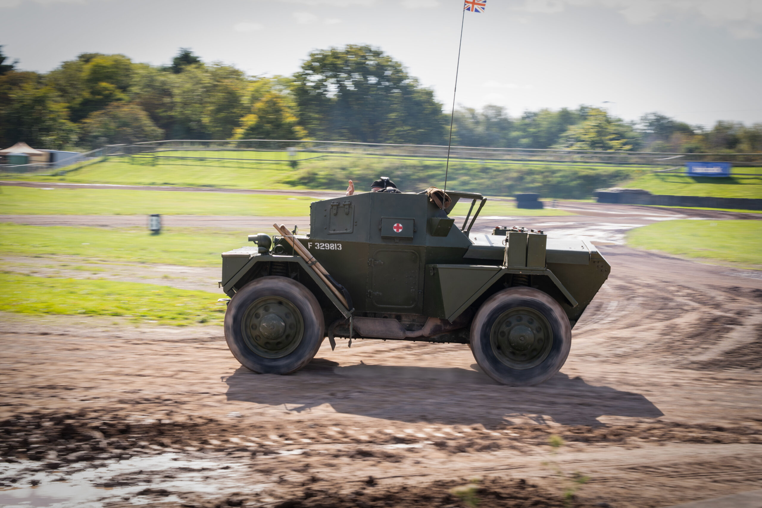 Tiger-Day-Sept-2024_0102-edited Daimler dingo Mk2 driving around the arena