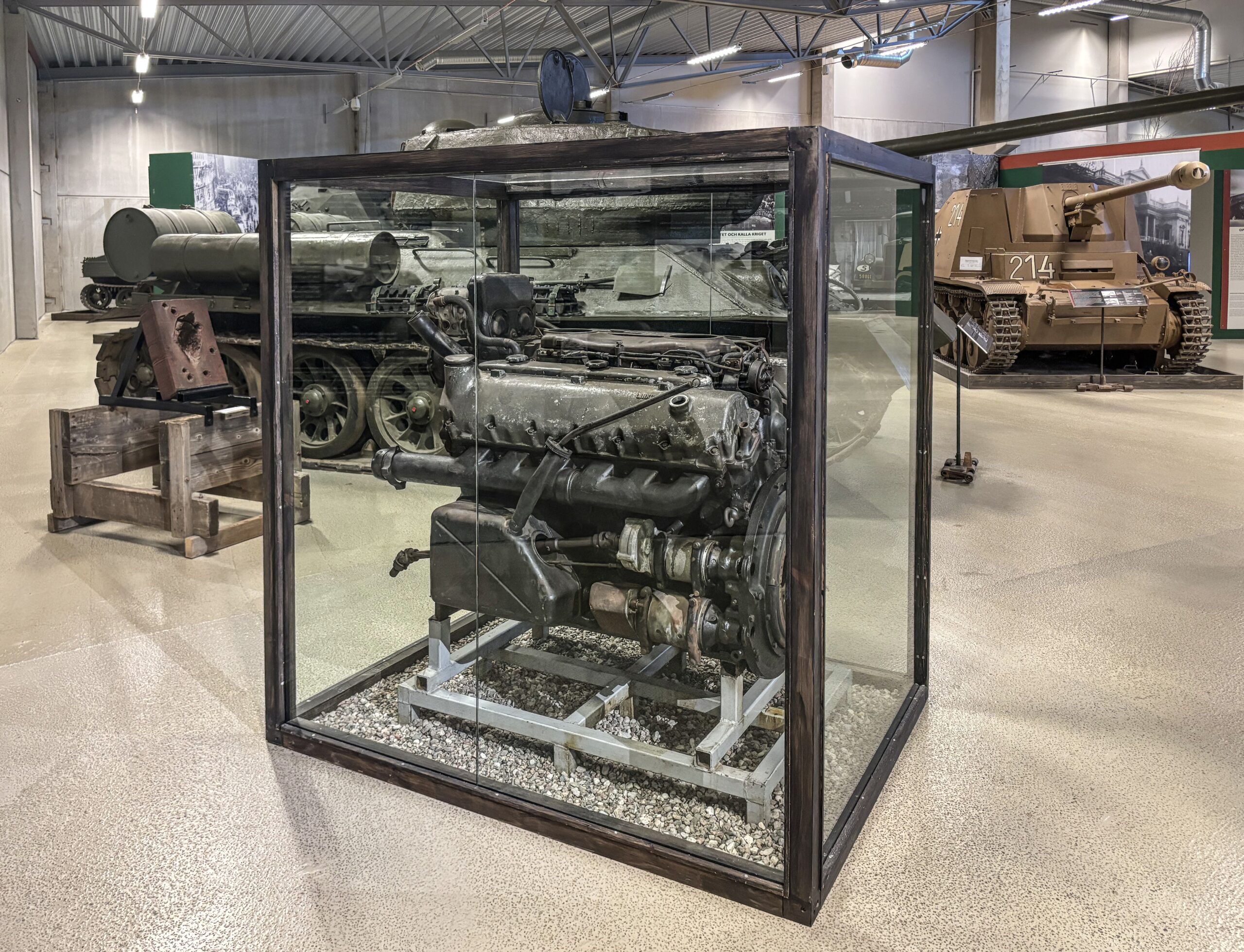 King Tiger engine on display at Arsenalen.